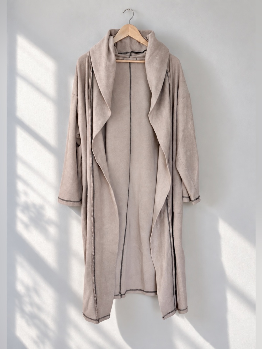 Forever 21 Oversized Hooded Maxi Duster Cardigan Mauve Brown
2010s